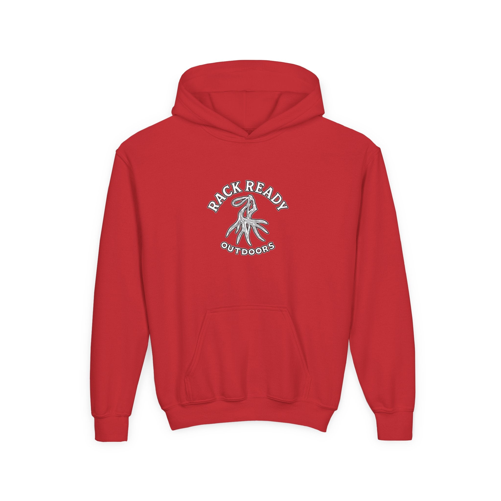 Rack Ready Outdoors Youth Logo Hoodie Red/white