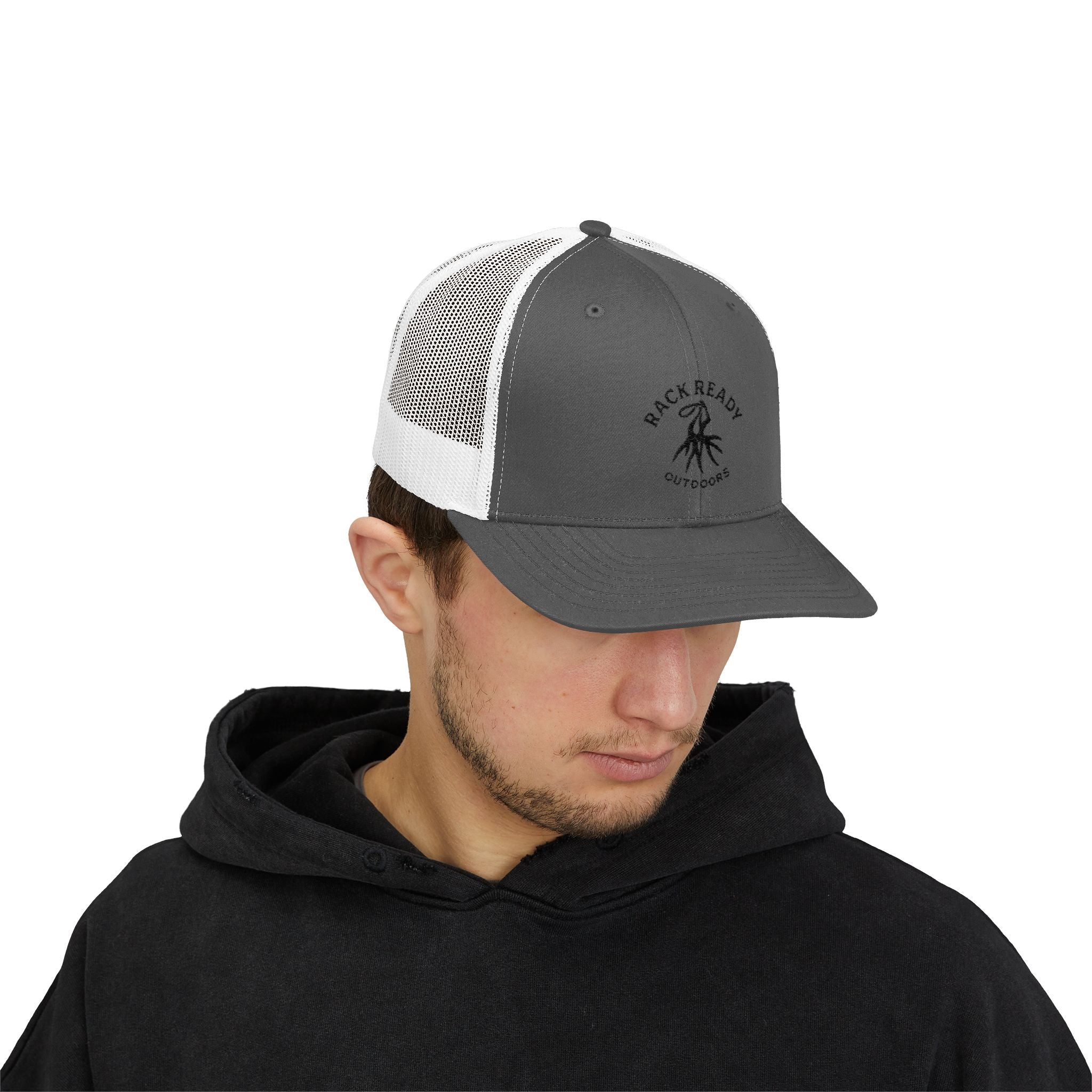 Rack Ready Outdoors - Snapback Hat- Black Stitch